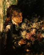 Pierre Renoir Woman with Lilacs France oil painting reproduction